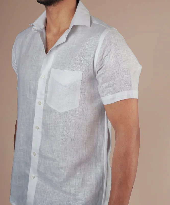 Porcelain White Linen Shirt