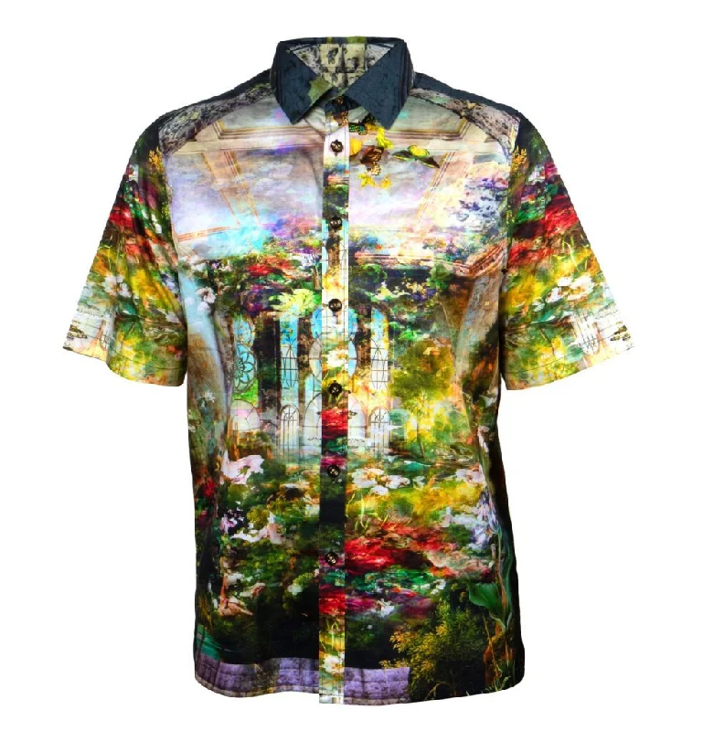 Prestige Fever Dream Garden Short Sleeve Button Up Shirt