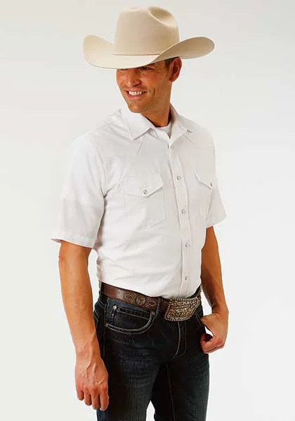 Roper Men's Short Sleeve Tone On Tone Shirt