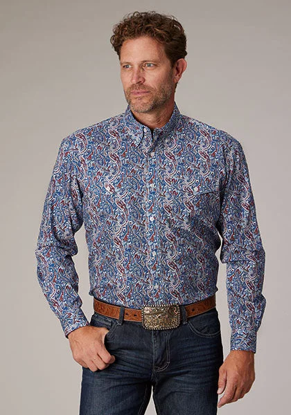 Roper Men's Blue River Paisley Shirt