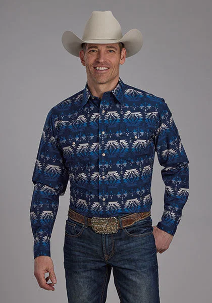 Roper Men's Ombre Aztec Print Shirt