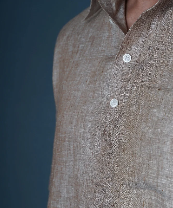 Sand Beige Popover Shirt