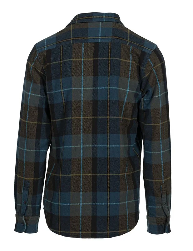 Schott NYC Blue Plaid Cotton Flannel Shirt