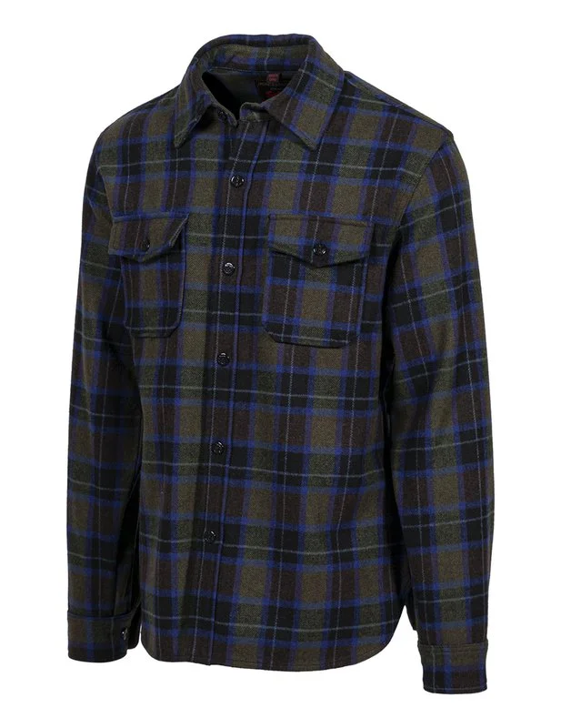 Schott NYC Spruce Plaid CPO Flannel Shirt