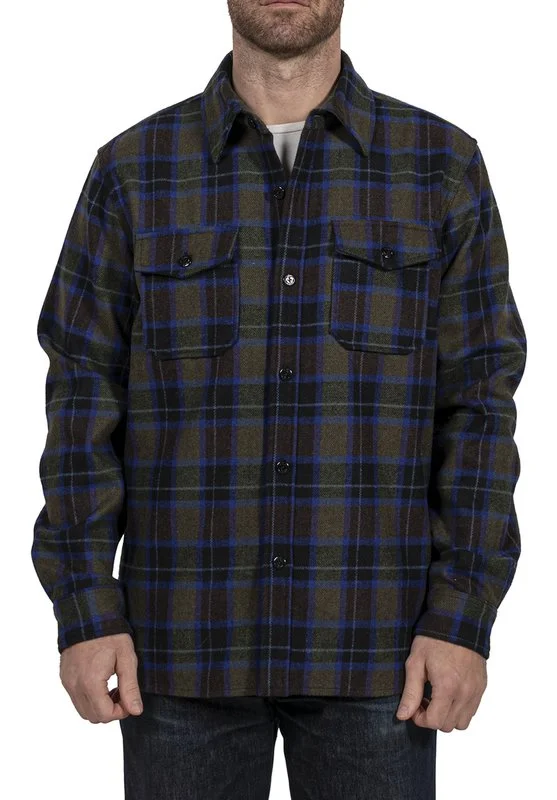 Schott NYC Spruce Plaid CPO Flannel Shirt