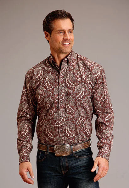 Stetson Men's Paisley Print Western Shirt