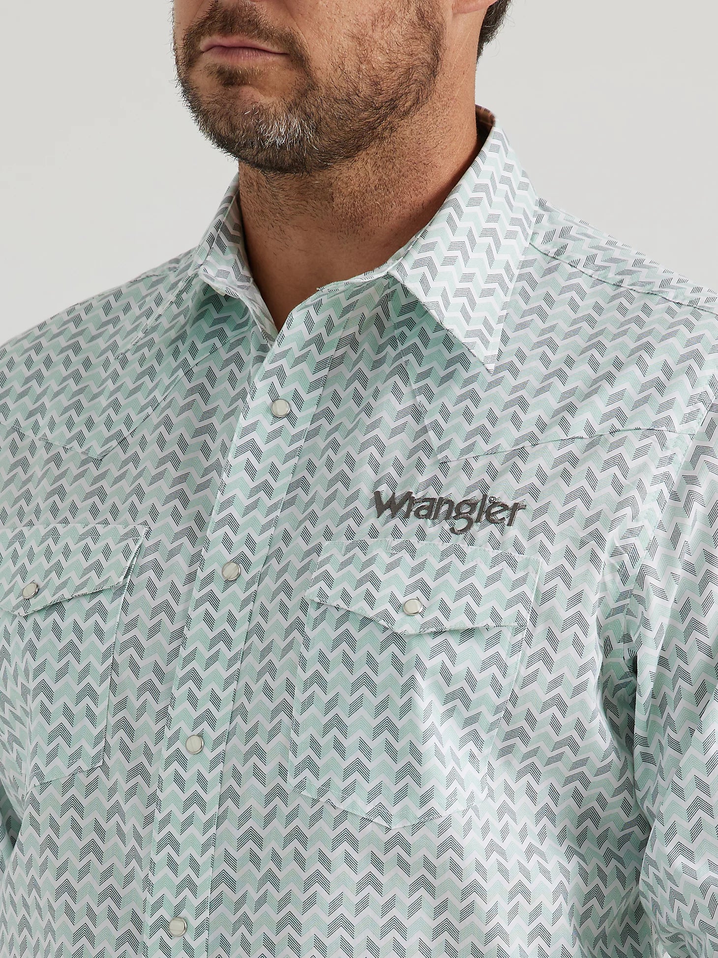 Wrangler Men's Aqua Print Shirt