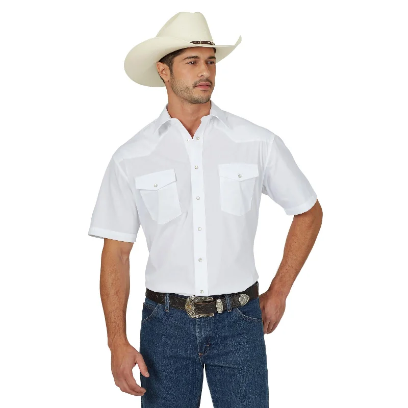 Wrangler Men's Sollid Sport Western Snap Shirt