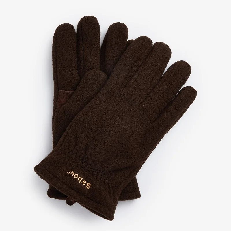 Barbour Men's Coalford Fleece Gloves in Dark Brown