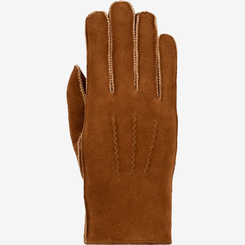 Clooney - suede leather gloves with luxurious sheep fur lining