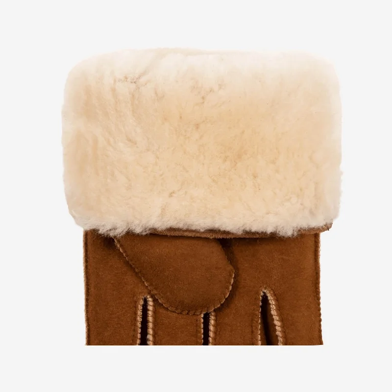 Clooney - suede leather gloves with luxurious sheep fur lining