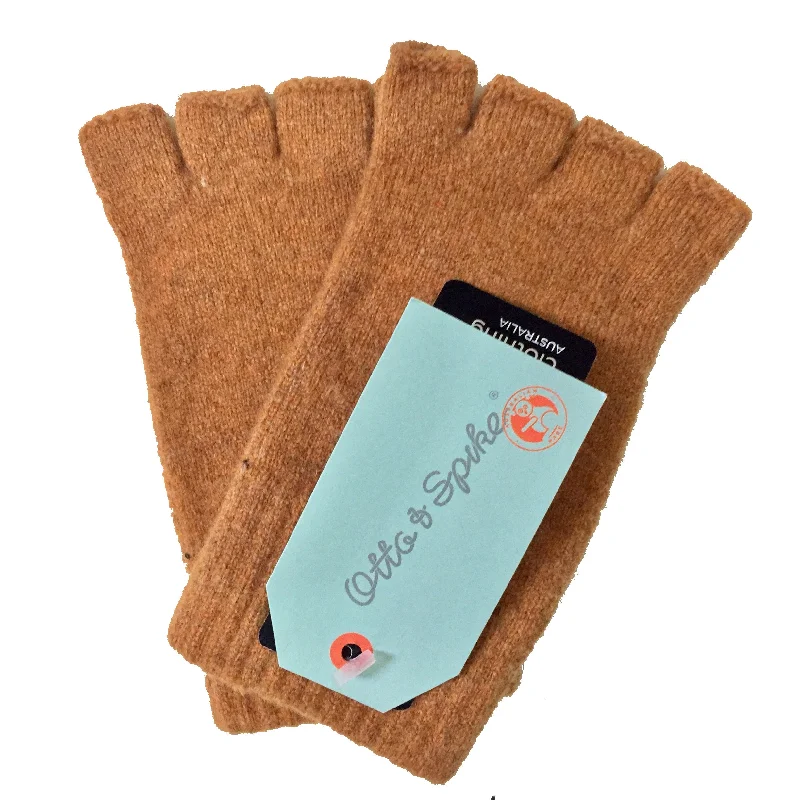 Fagins - Fingerless Gloves - Lambswool - Gazelle Mustard