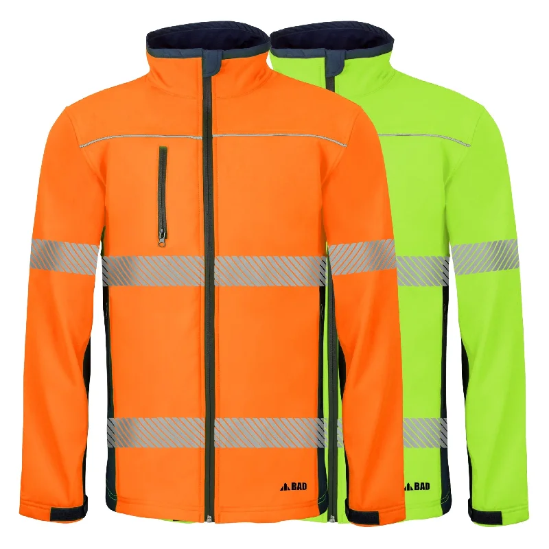 BAD WATERPROOF HI-VIS SOFTSHELL JACKET WITH 3M TAPE