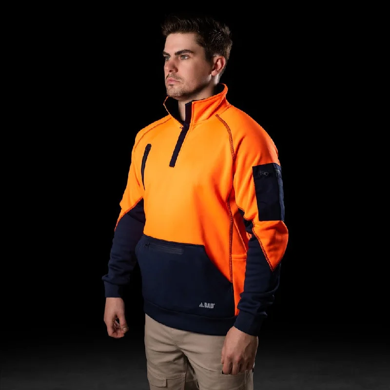 BAD WATERPROOF RAIN-DEFEND™ HI-VIS FLEECE 1/4 ZIP JUMPER