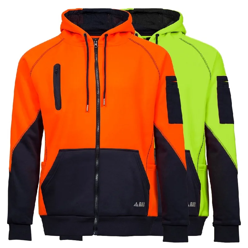 BAD WATERPROOF RAIN-DEFEND™ HI-VIS FULL-ZIP FLEECE HOODIE