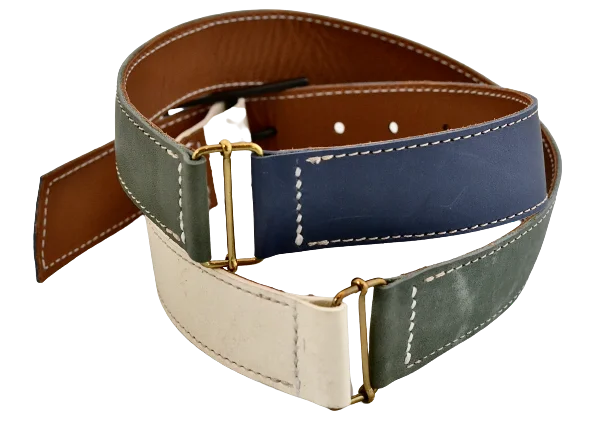 Belt | narrow | Mixed leather linked