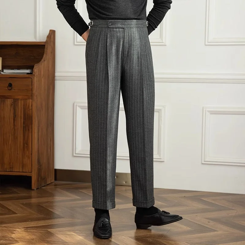 Frankfurt Pinstripe Banking Pleated Trouser