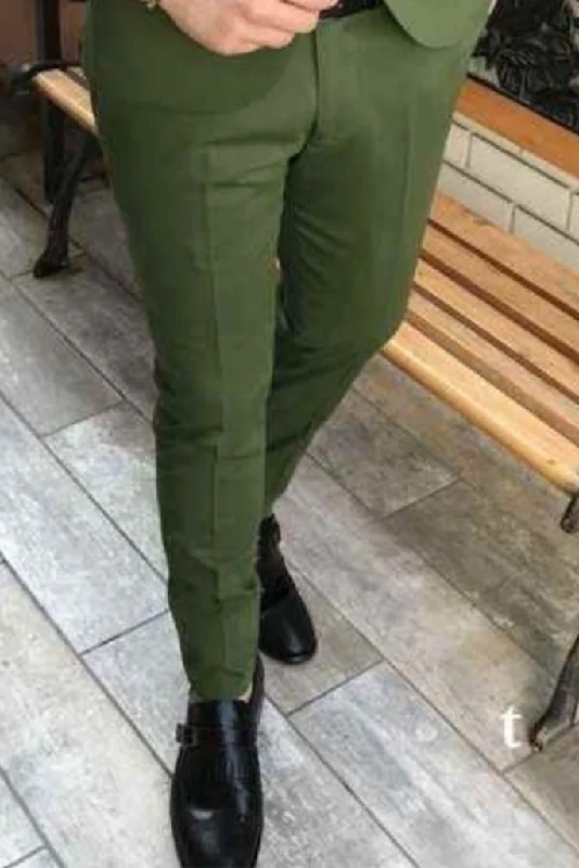 Men Green Office Pant Formal Wedding Pant Groom Wear trouser Gift For Men