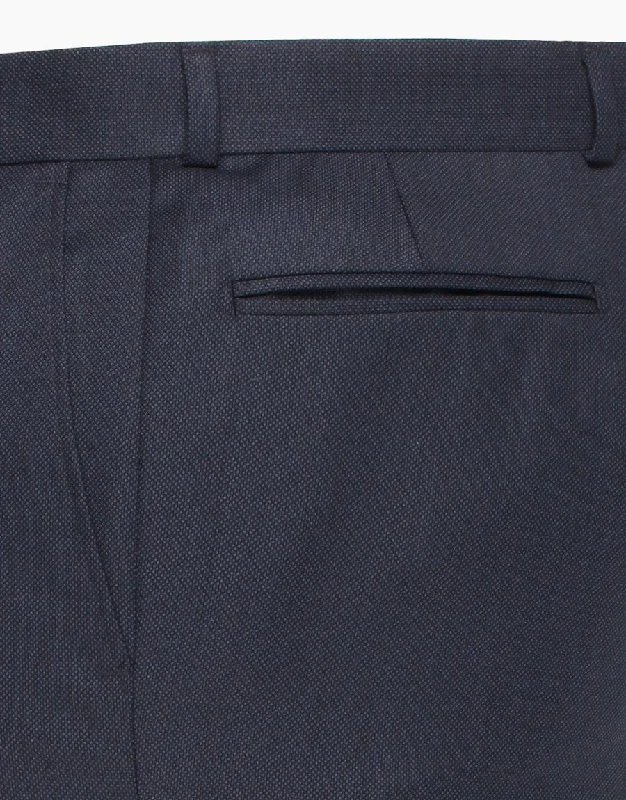 Lotus Navy Birdseye Suit Trouser