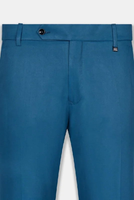 Sainly Men Formal Teal Blue Office Pant Trouser Elegant Pants Office Wear For Men Groomsmen