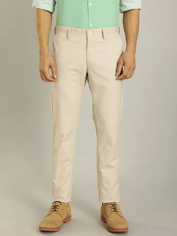 Men Brooklyn Fit Cotton Blend Trouser