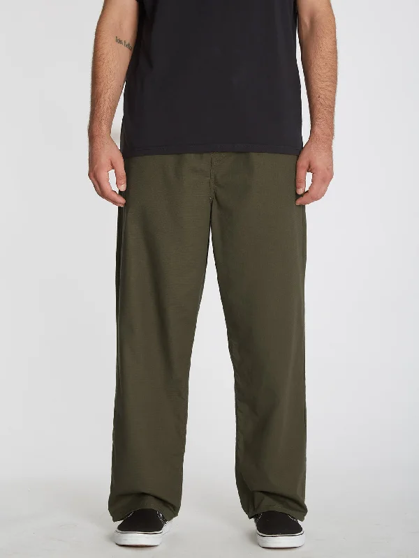 Outer Spaced Casual Trousers - SERVICE GREEN