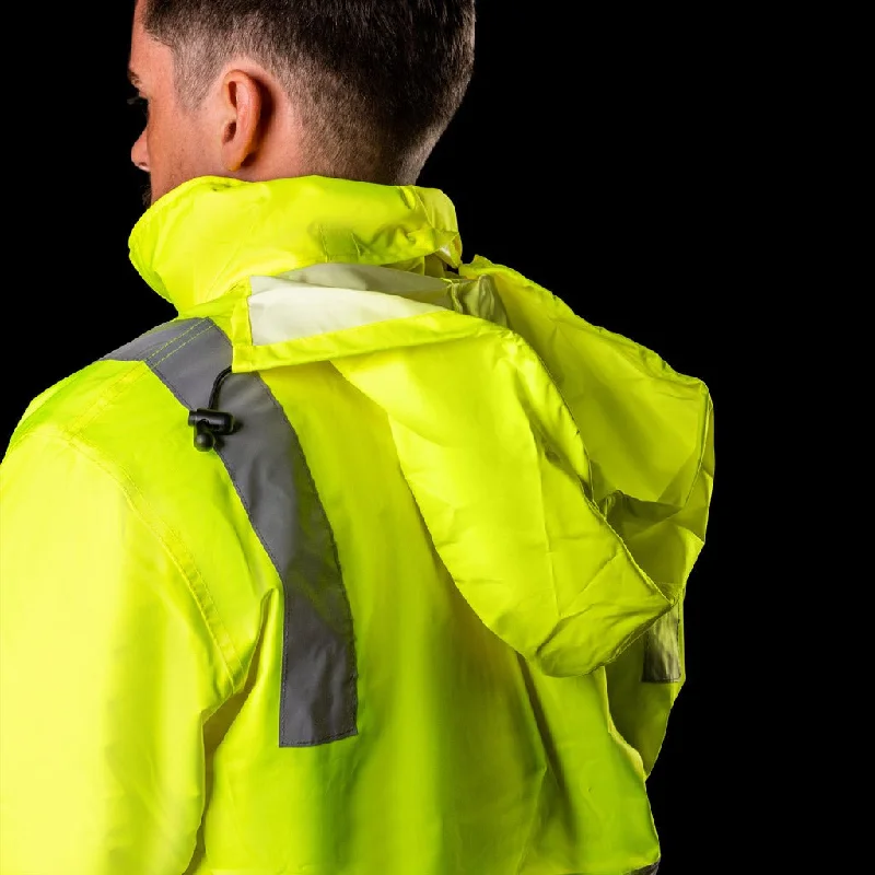 WATERPROOF HI-VIS PARKA JACKET WITH 3M  TAPE