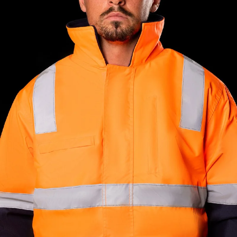 WATERPROOF HI-VIS PARKA JACKET WITH 3M  TAPE