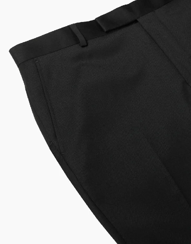 Prince black twill trouser