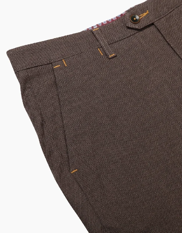 Soho brown birdseye chinos