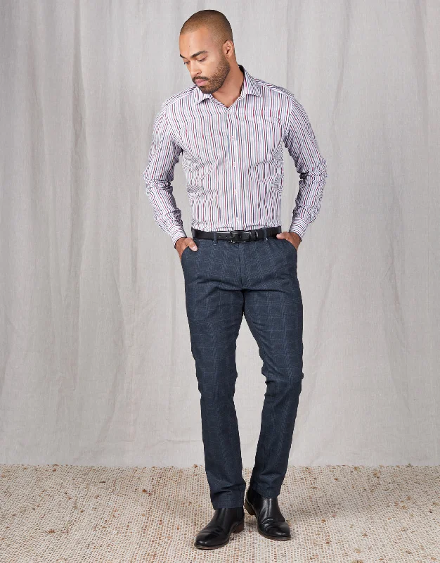 Soho Navy Check Chinos