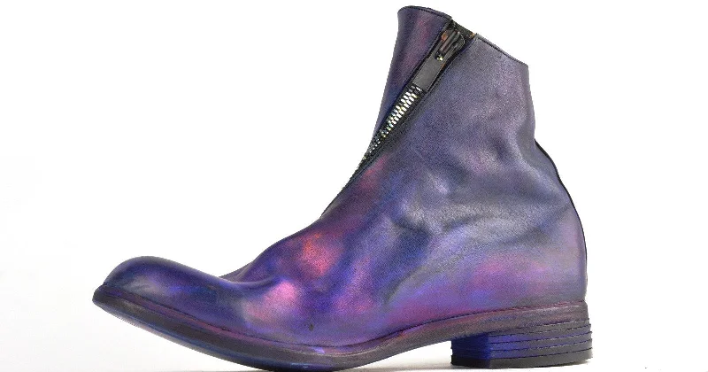 Spiral Zip boot  |  Electric blue