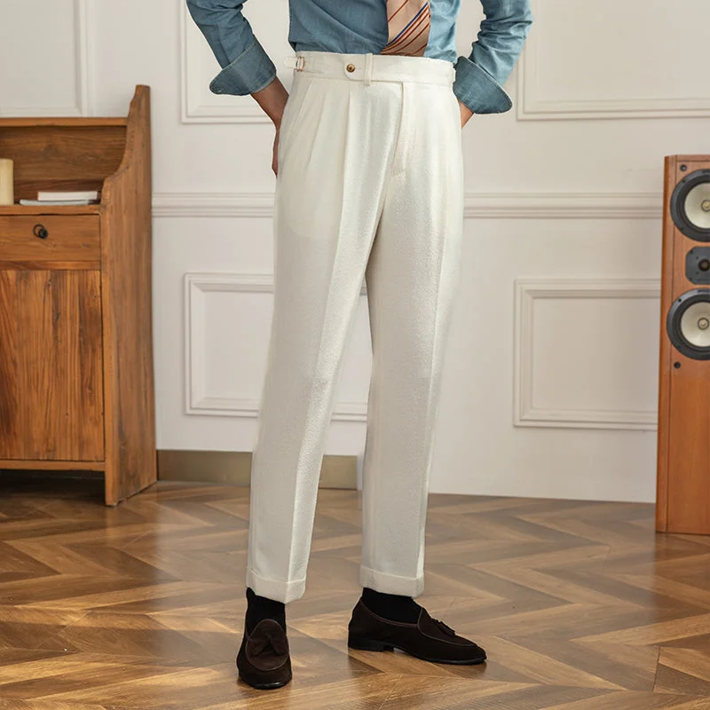 Valencia Boiled Vintage Pleated Trousers