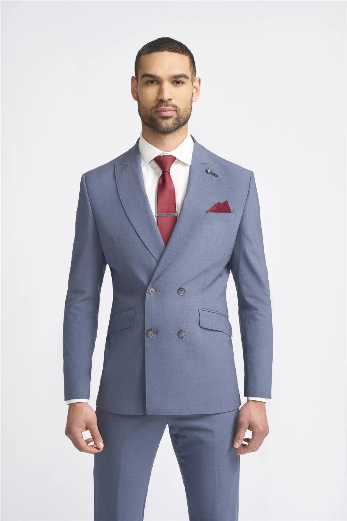 Victorious - Men's Grey 2 Piece Double Breasted Suit