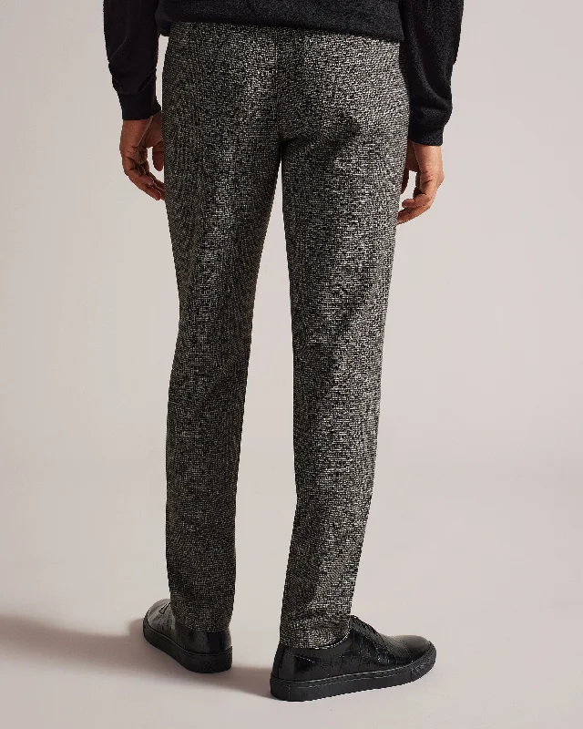 Ziyech Irvine Fit Puppytooth Trousers Grey