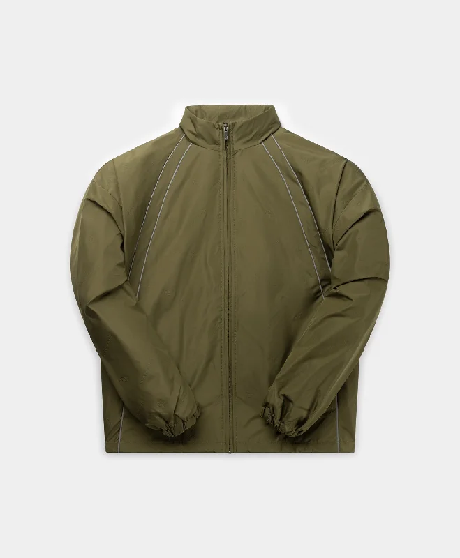 Green Taye Logo Relaxed Track Jacket