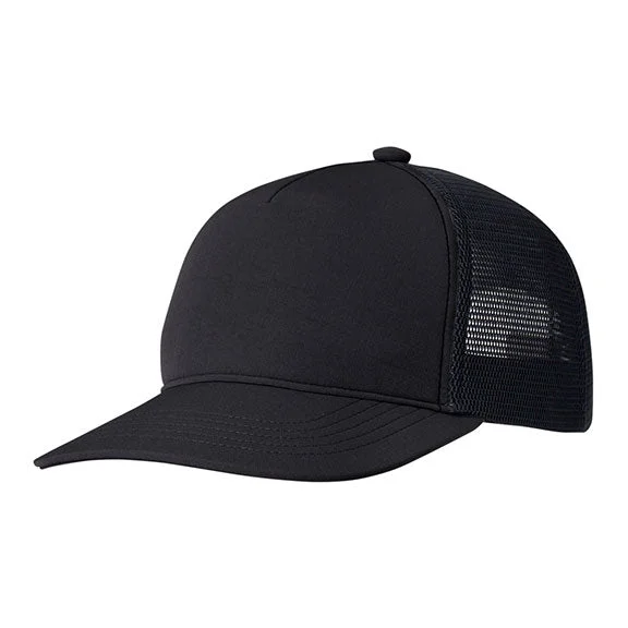 BA708 - Big Accessories Bend Foam Trucker Hat | Black/Black