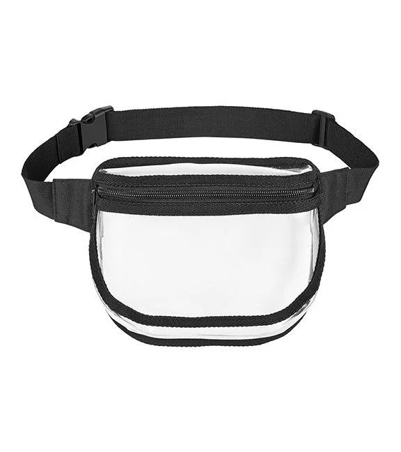 BE264 - BAGedge Unisex Clear PVC Fanny Pack | Black