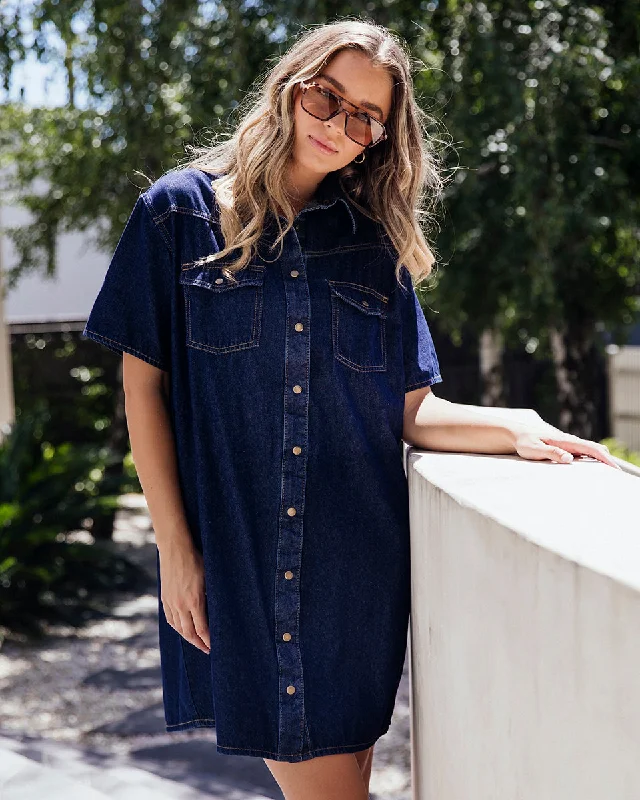 Foxwood Sorcha Denim Dress Indigo