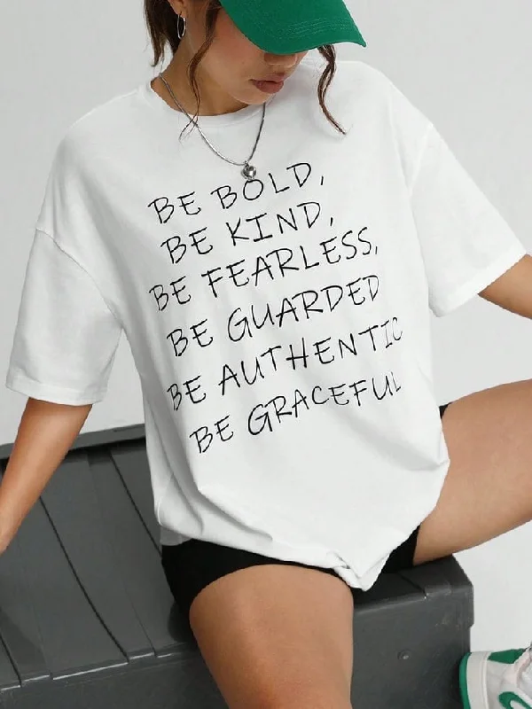 Letter women's oversized tshirt