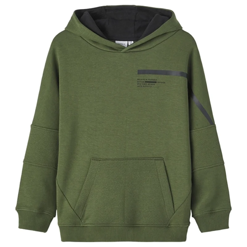 Name it Rifle Green Kaivar Loose Sweat Hoodie