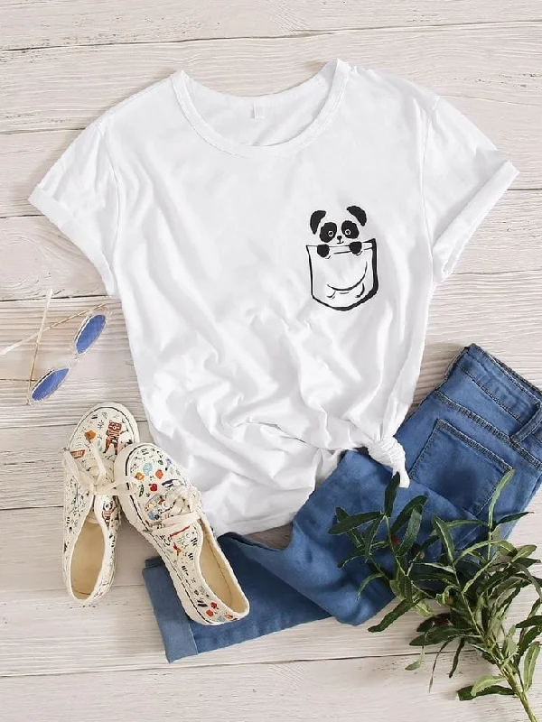 Panda women's tshirt regular fit