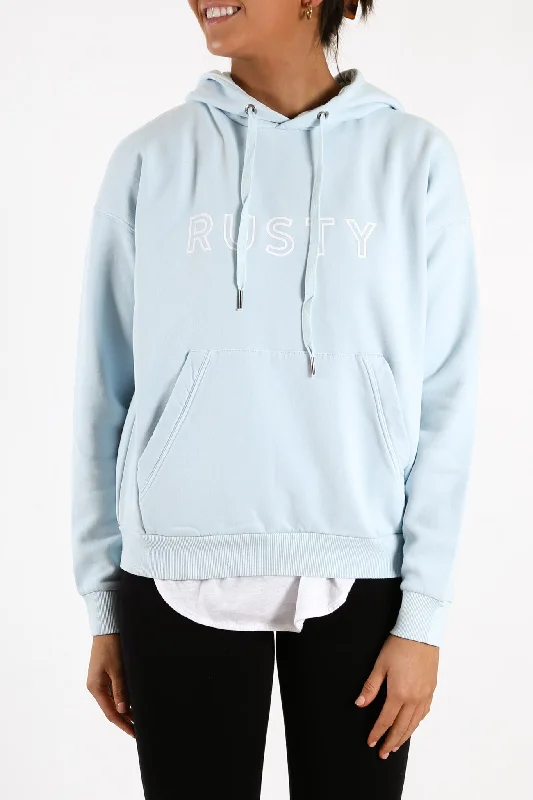 Rusty Essentials Hooded Fleece Ballard Blue