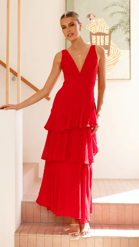 Stasie Maxi Dress - Red