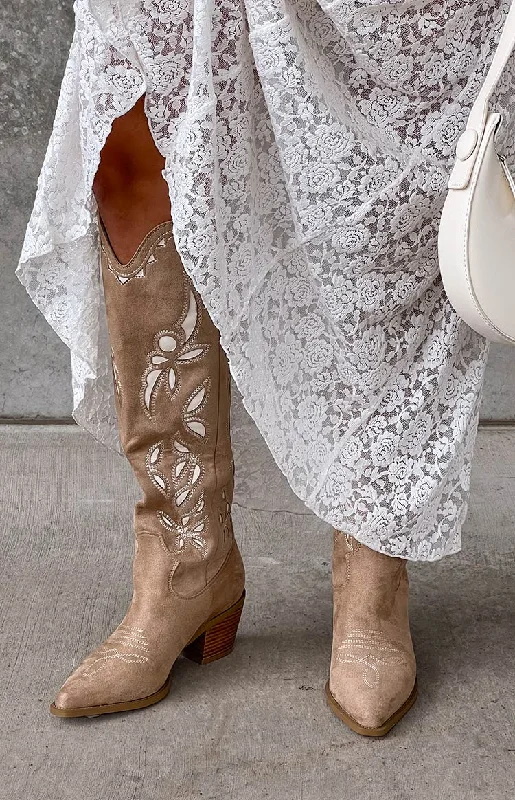 Billini Della Taupe Cowboy Boots