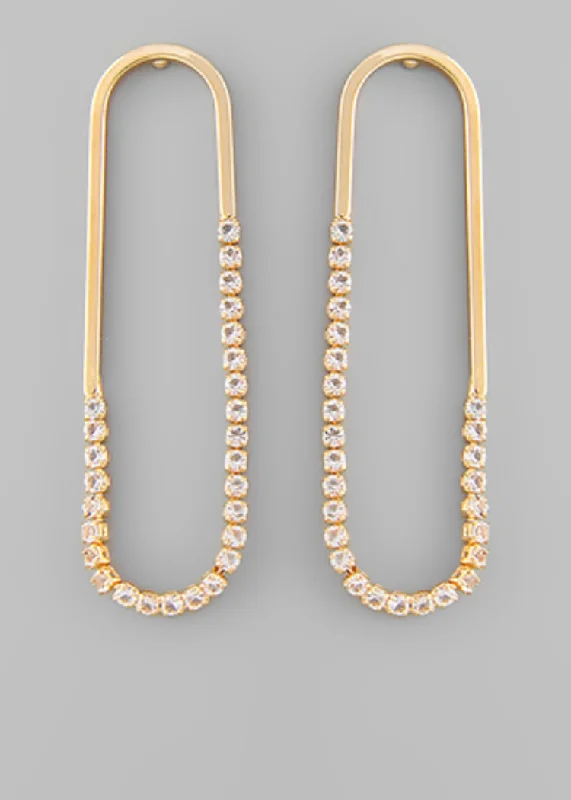 Dominguez Pave Chain Earrings