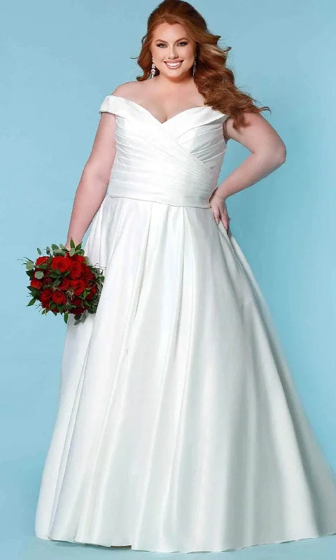 Sydney's Closet Bridal - SC5257 Off Shoulder Satin Bridal Gown