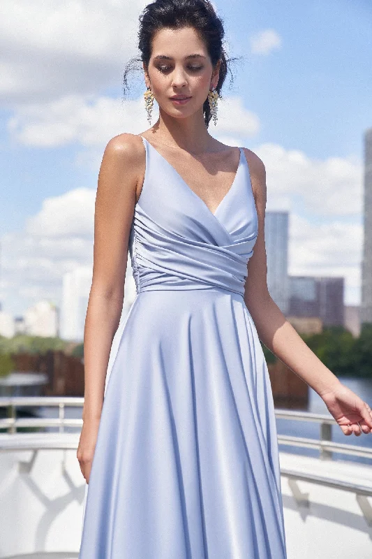 V-Neck Maxi Evening Dress