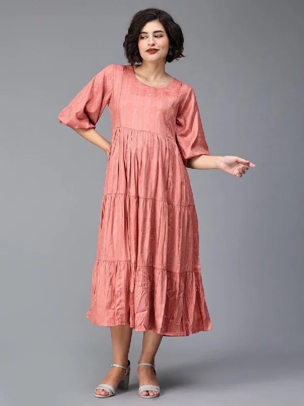 Dutch Tulips Maternity And Nursing Midi Tier Dress