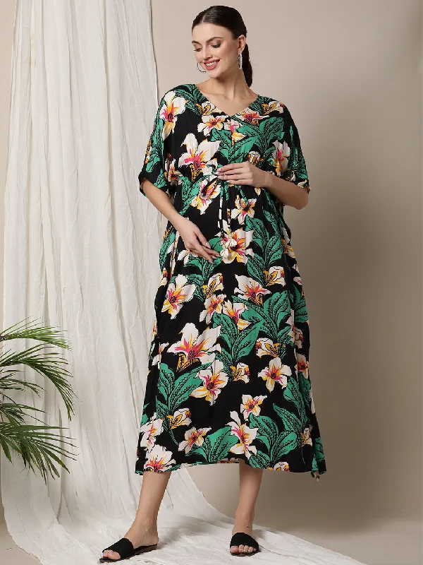 Floral Printed Maternity Kaftan